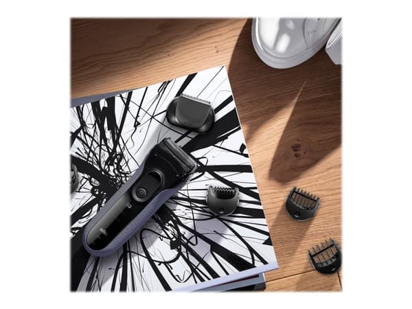 Braun Series 3 Shave&Style 3000BT 3-in-1 - Barbermaskin - trådløs - grå