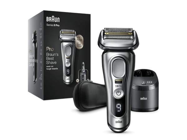 Braun Series 9 9467cc Wet & Dry, Barberingsmaskin, Sort, Grå, Active Quattro Head, Lade, Batteri, Lithium-Ion (Li-Ion)