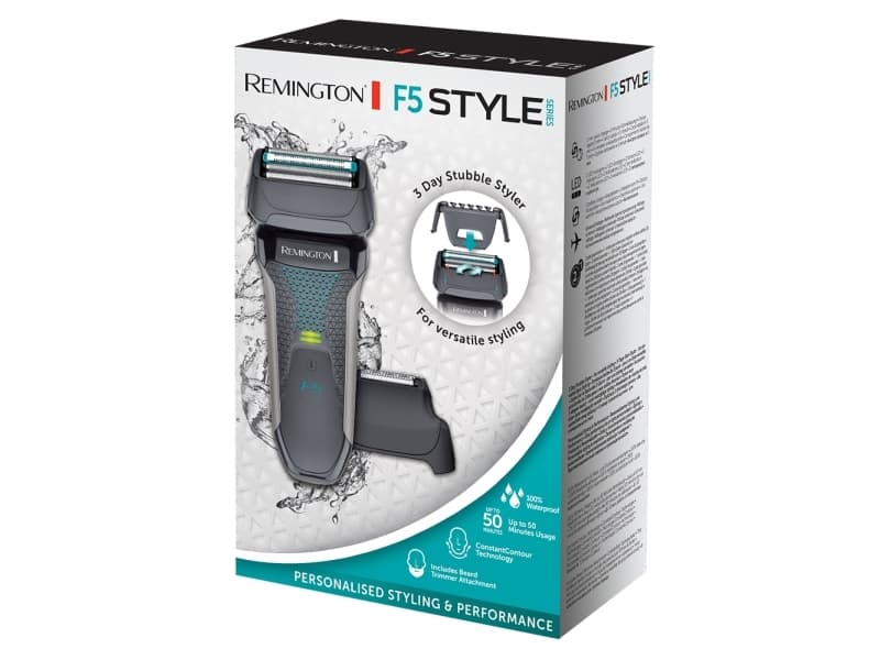 Remington F3000, Folie shaver, Sort, Grøn, Opladning, Batteri, 40 min., 135 mm