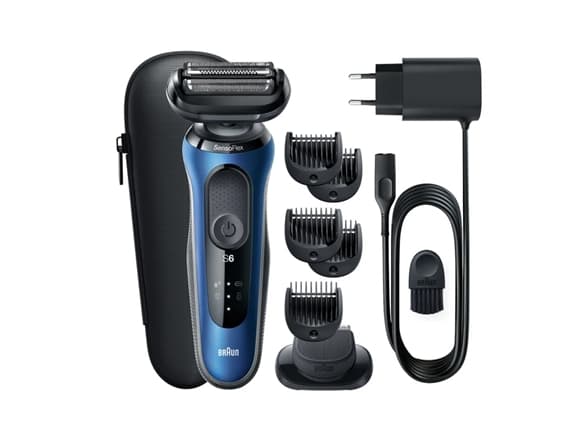 Braun Series 6 61-B1500s, Folierakapparat, Blå, Knappar, LED, Batteri, Litium-Ion (Li-Ion)
