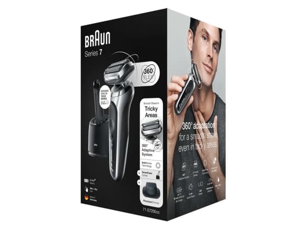 Braun Series 7 71-S7200c, Folierakapparat, Svart, Silver, Batteri, Litium-Ion (Li-Ion), 50 min, 5 min