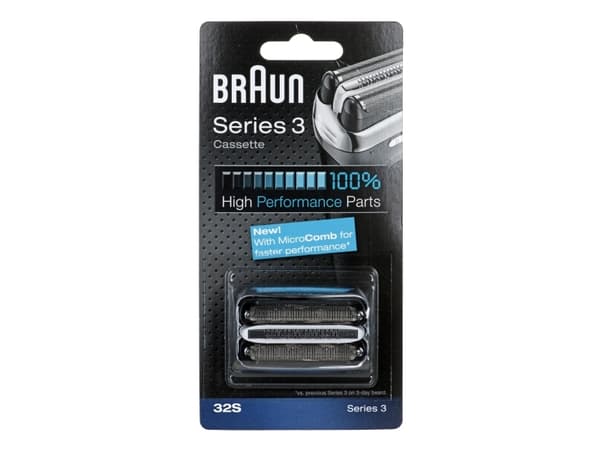 Braun 32S, Sølv, 320s-4, 330s-4, 320s-5, 330s-5, 18 g