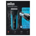 Miniatyrbillede 1 af 7: Braun 3045S Folieshaver Trimmer Blå barbermaskine til mænd (131694)