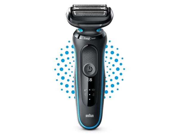 Braun Series 5 51-M1000s, Barberingsmaskin, Sort, Blå, AutoSense, Batteri, Lithium-Ion (Li-Ion), Innebygd batteri