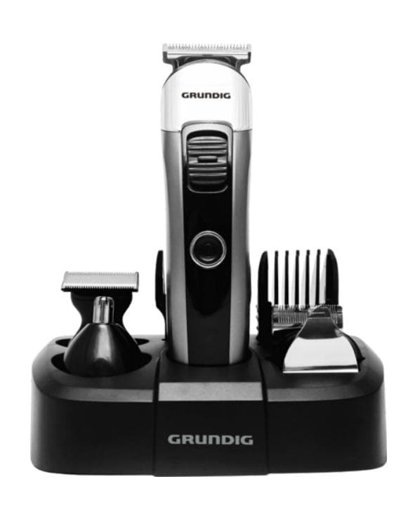 GRUNDIG MGK6841 - Multifunktionel plæneklipper - 5 klippehoveder i rustfrit stål - Autonomi 50min - LED display - Sort og sølv