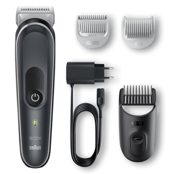 Braun BG5340 - Sort - Sølv - 0,5 mm - 1,1 cm - CE - AC/batteri - 100 min (417187)