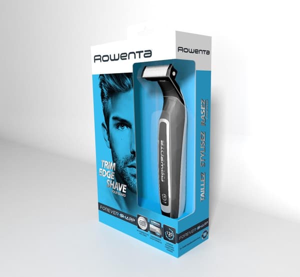 Rowenta Forever Sharp TN6000 - Skäggtrimmer - Vått och torrt - Svart, Silver