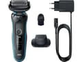Miniatyrbild 3 av 4: Braun Series 5 51-M1200s, Folierakapparat, Svart, Blå, AutoSense, Knappar, Batteri, Litium-Ion (Li-Ion)