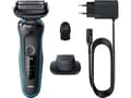 Miniatyrbild 2 av 4: Braun Series 5 51-M1200s, Folierakapparat, Svart, Blå, AutoSense, Knappar, Batteri, Litium-Ion (Li-Ion)