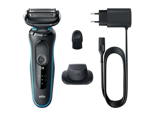 Braun Series 5 51-M1200s, Folierakapparat, Svart, Blå, AutoSense, Knappar, Batteri, Litium-Ion (Li-Ion)