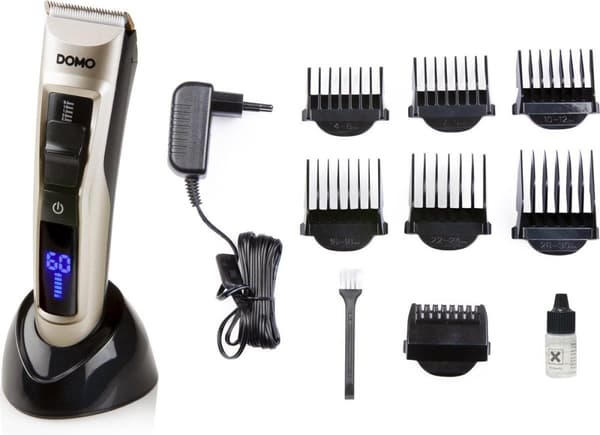 Domo DO1091TD - Barbermaskine med display - Li-ion batteri - Krom