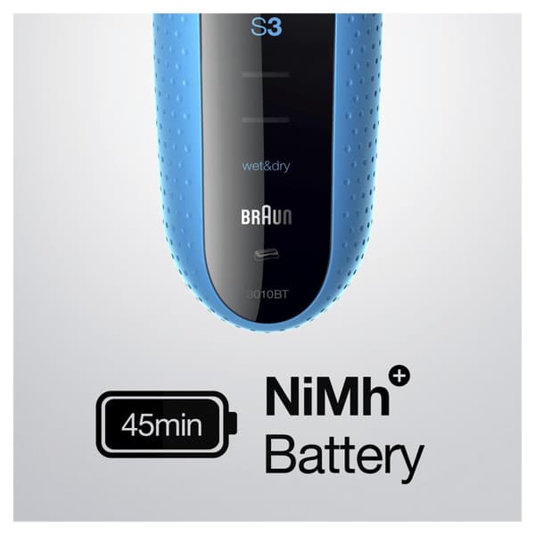 Braun Series 3 Shave&Style 3010BT Folierakapparat Trimmer Svart - Blå rakapparat för män (3-3010BT)