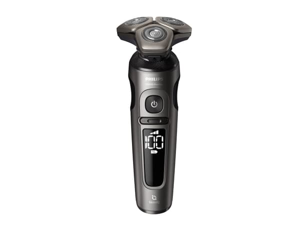 Philips Shaver S9000 Prestige SP9872/15 Wet & Dry elektrisk barbermaskin, Series 9000, Roterende hode, Sort, Grå, NanoTech Dual Precision, LED, SH91,