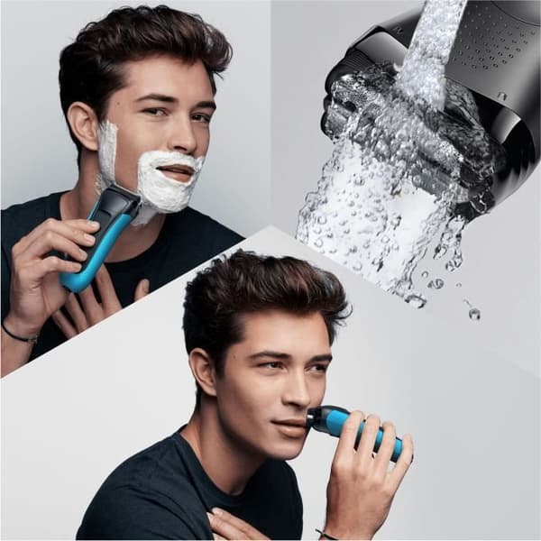 BRAUN Series 3 ProSkin 3040s Wet &amp; Dry Uppladdningsbar elektrisk rakapparat - blå