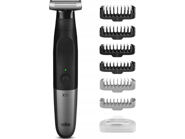 Braun XT5200, Svart, Silver, Rektangel, 1 mm, 5 mm, Skägg, Ansikte, Batteri