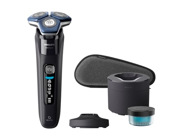 Philips SHAVER Series 7000 S7886/55 Våt og tørr elektrisk barbermaskin, Roterende hode, SkinIQ, Sort, Batteri, Innebygd batteri, 60 min