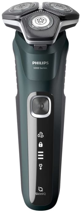 Philips SHAVER Series 5000 S5884/69 Sähköparranajokone märkä- ja kuiva-ajoon, Parranajokone kääntyvällä päällä, SenseIQ, Vihreä, Akku, Litiumioni (Li
