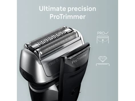 Braun Series 8 8560cc Wet &amp; Dry, Folie parranajokone, Sort, Batteri, Lithium-Ion (Li-Ion), 60 min.