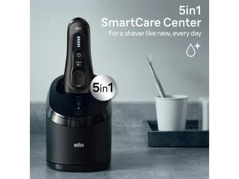 Braun Series 8 8560cc Wet &amp; Dry, Folie parranajokone, Sort, Batteri, Lithium-Ion (Li-Ion), 60 min.