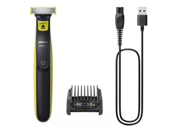 Philips OneBlade QP2724 - Trimmer - sladdlös - lime green/charcoal black