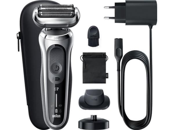 Braun Series 7 71-S4200cs, Barberingsmaskin, AutoSense, Rustfritt stål, Knapper, Berøringskontroll, Sort, LED