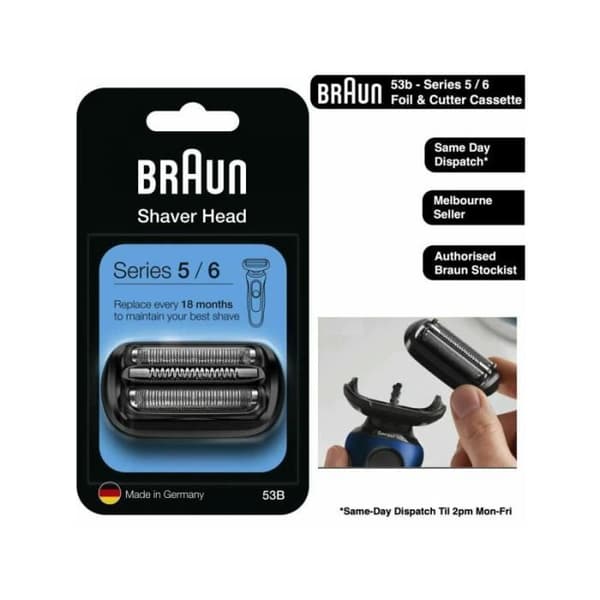 Rakhuvud - BRAUN - 53B - Designad för serie 5 och 6 - Tillbehör för män - Optimal prestanda