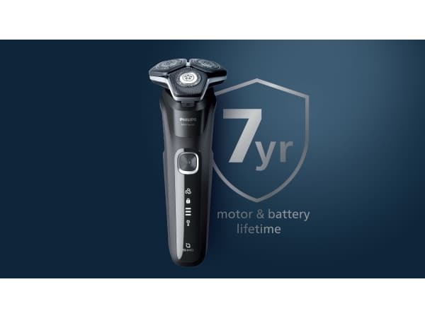 Philips SHAVER Series 5000 S5887/50 Wet & Dry elektrisk barbermaskin, Roterende hode, Grå, SteelPrecision blades, SH71, 2 år, Batteri
