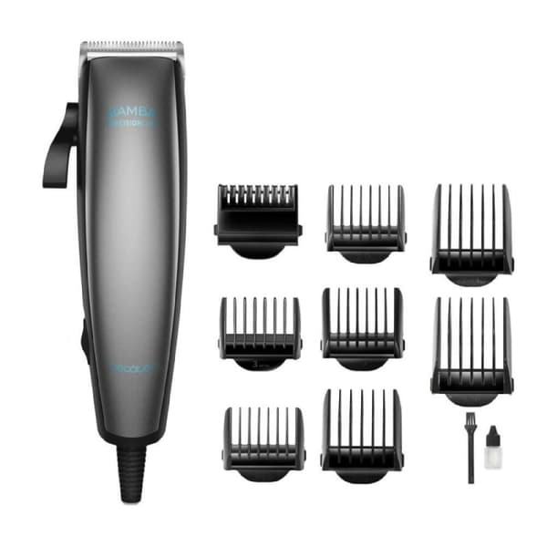 Cecotec Corded hair clipper with titanium-coated waterproof blades and 9 guide combs.