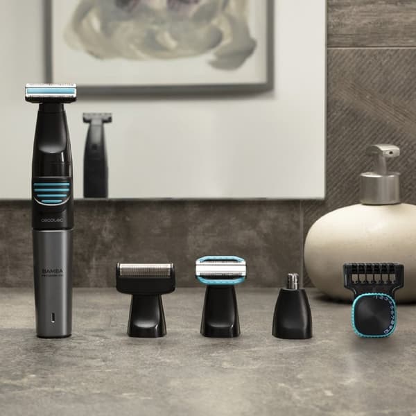 Cecotec 5-in-1 multigroom trimmer, waterproof, with lithium battery, stainless-steel blades.