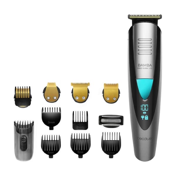 Cecotec 5-in-1 multigroom beard trimmer, waterproof, with lithium battery and titanium-coated blades.