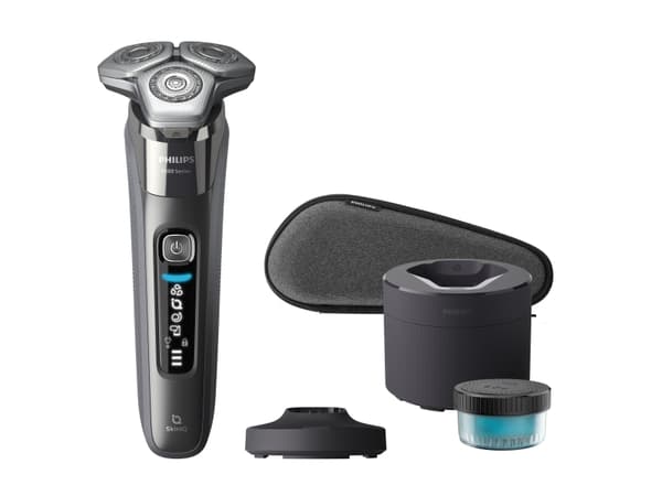 Philips SHAVER Series 8000 S8697/55 Wet & Dry elektrisk barbermaskin, Roterende hode, Kromfarget, SteelPrecision blades, Daily Care, SH91, 2 år