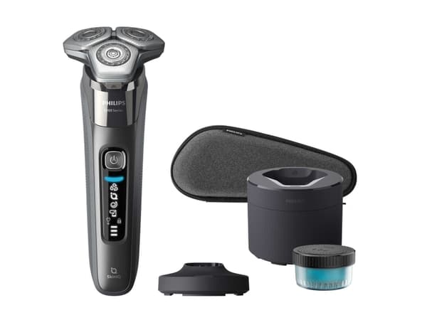 Philips SHAVER Series 8000 S8697/55 Wet & Dry elektrisk barbermaskin, Roterende hode, Kromfarget, SteelPrecision blades, Daily Care, SH91, 2 år