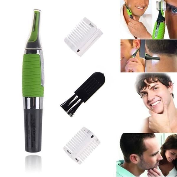 Unisex elektrisk rakapparat för män - Micro Touch - Näs- och örontrimmer - Sladdlös användning - Grön