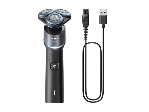 Philips Shaver 5000X series X5006/00 Wet & Dry elektrisk barbermaskin, Roterende hode, Sort, Blå, Batteri, Lithium-Ion (Li-Ion), 50 min, 1 timer