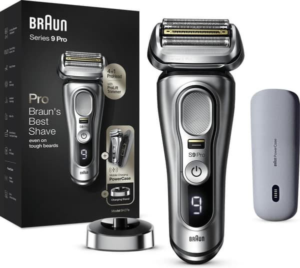 Braun Series 9 Pro 9427s Silver, Barbermaskin, Våt og tørr