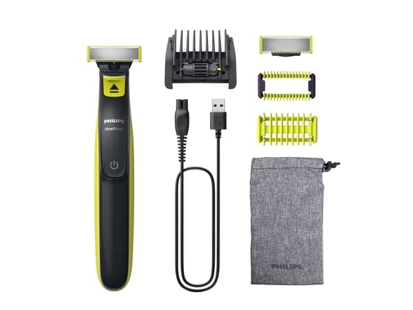Philips Norelco OneBlade OneBlade QP2824/20 Face + Body, Barberingsmaskin, Grå, Limefarget, Contour-following technology, Dual protection system, Ori