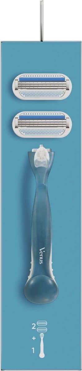 Gillette Venus Smooth - Kurvefølgende blade - 1 håndtag - 2 genopfyldningsblade