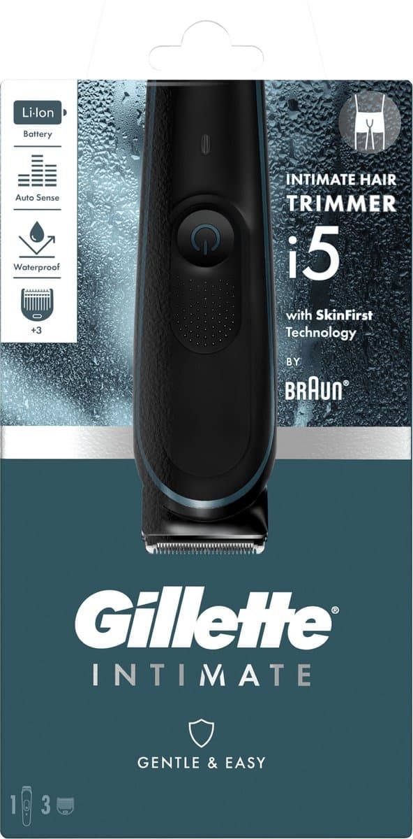 Gillette Intimate - Trimmer I5 - Intim zontrimmer för män - Vattentålig