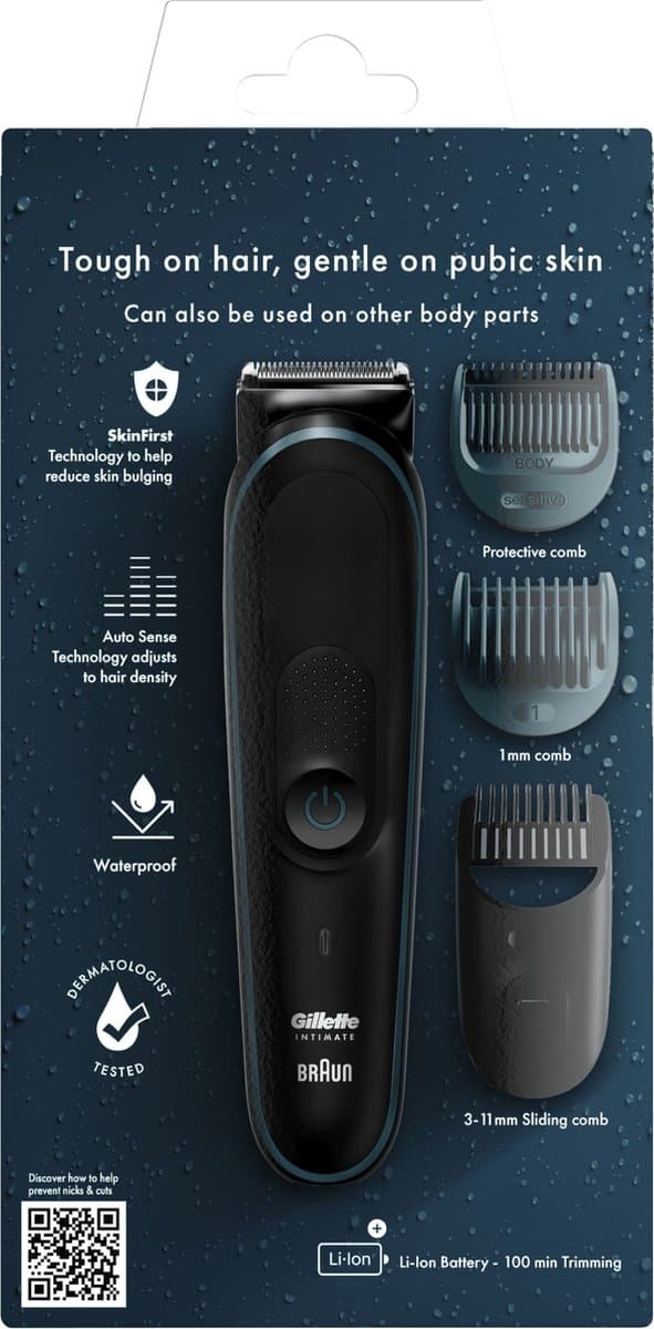 Gillette Intimate - Trimmer I5 - Intim zontrimmer för män - Vattentålig