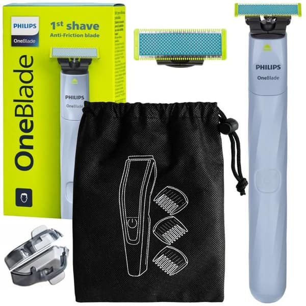 Elektrisk rakapparat - Philips - OneBlade First Shave QP1324/20 - Utan irritation - Transportfodral