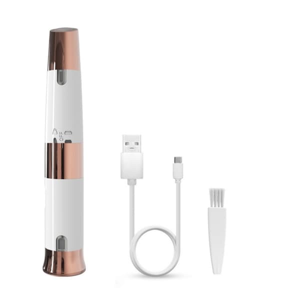 INF 2-i-1 oppladbar barbermaskin for kvinner - Mini elektrisk barberhøvel med LED-lys