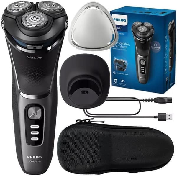 Philips S3343/13 rakhyvel + svart PHILIPS fodral