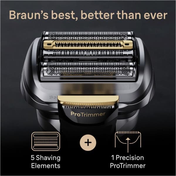 Braun Serie 9 PRO+ 9560cc -parranajokone puhdistusasemalla