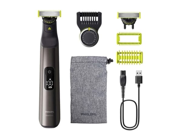 Philips OneBlade Pro 360 QP6552/15 Face and Body, Built-in display, Washable, Battery, Chrome