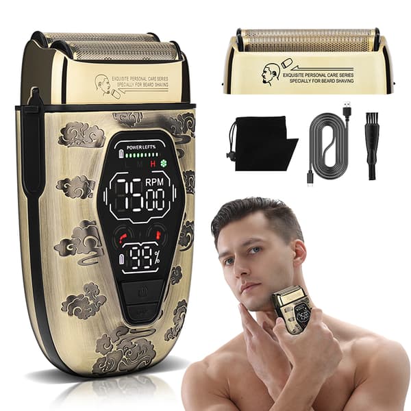 INF Elektrisk barbermaskin 615 Gold - Kraftig og presis barbering