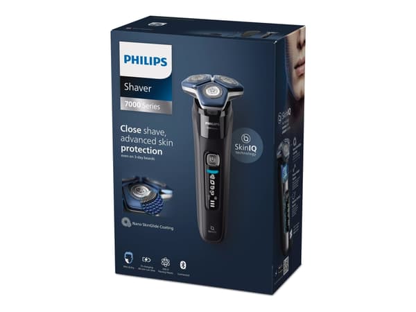 Philips 7000 Series S7886 - Barbermaskin - trådløs - blekksvart - med Phillips OneBlade