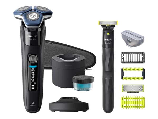 Philips 7000 Series S7886 - Barbermaskin - trådløs - blekksvart - med Phillips OneBlade
