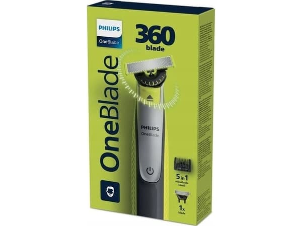 Philips OneBlade 360 QP2734/23 Ansikt, Barberingsmaskin, Grønn, Grå, Batteri, Lithium-Ion (Li-Ion), 60 min, 4 timer
