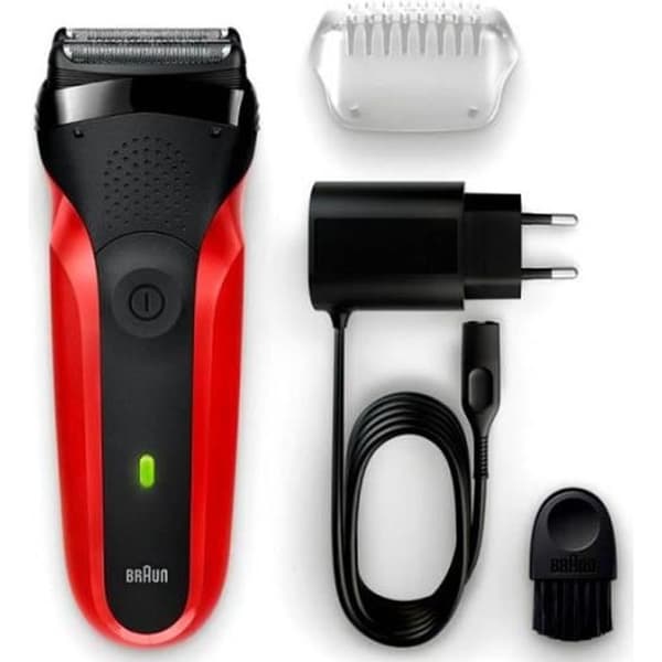 Braun 300S Serie 3 elektrisk rakapparat Röd - -