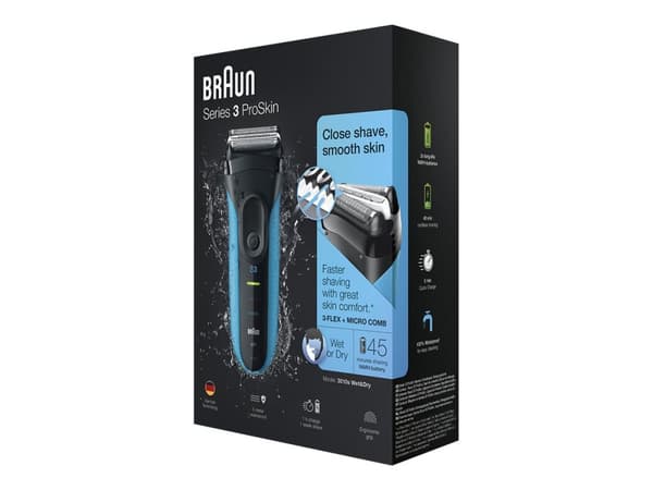 Braun Series 3 ProSkin 3010s – Rakapparat – Blå